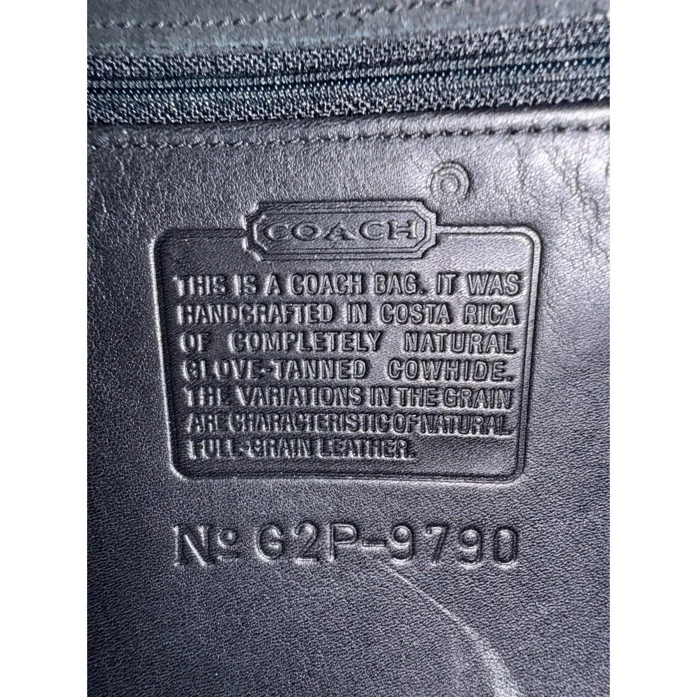 Vintage Coach Black Leather Gold City Crossbody Bag Purse Turnlock Handbag EUC